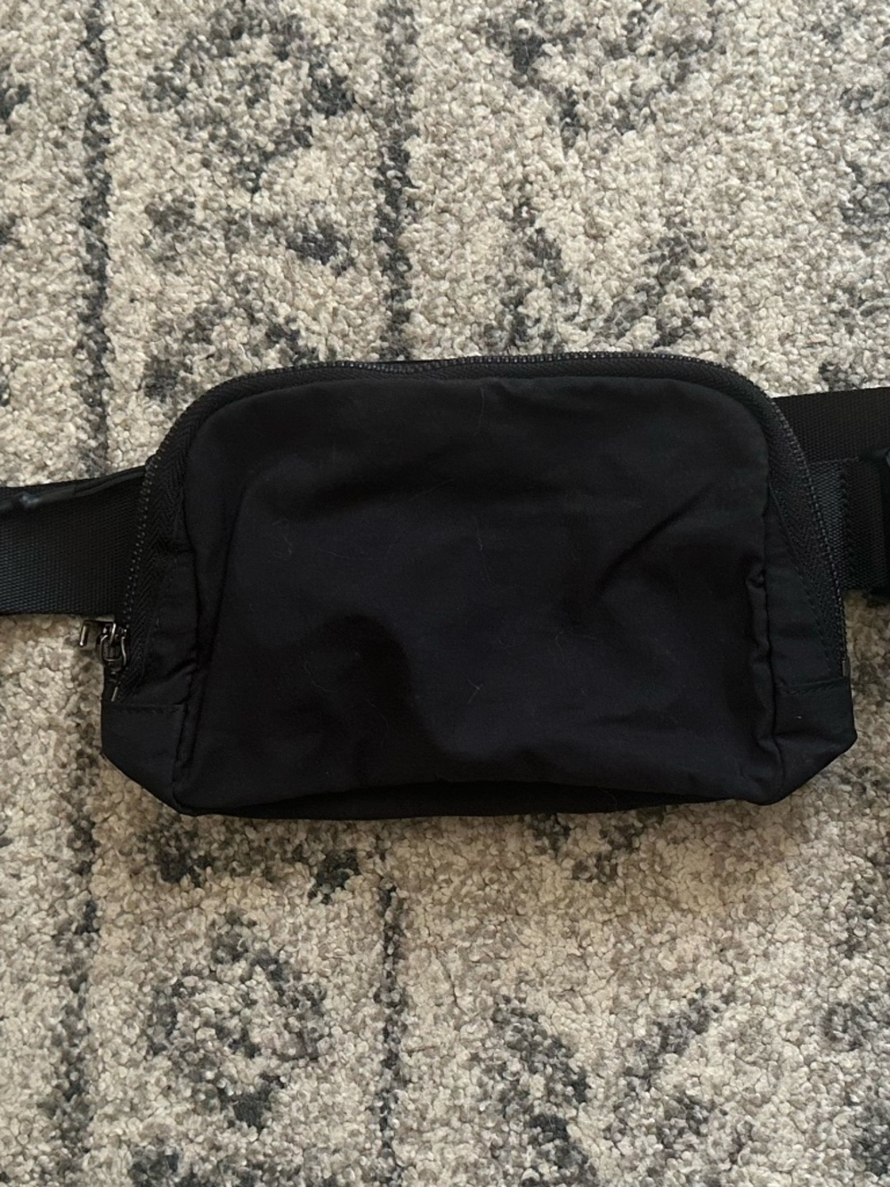 Unisex Black Mini Belt Bag/Fanny Pack with Adjustable Strap